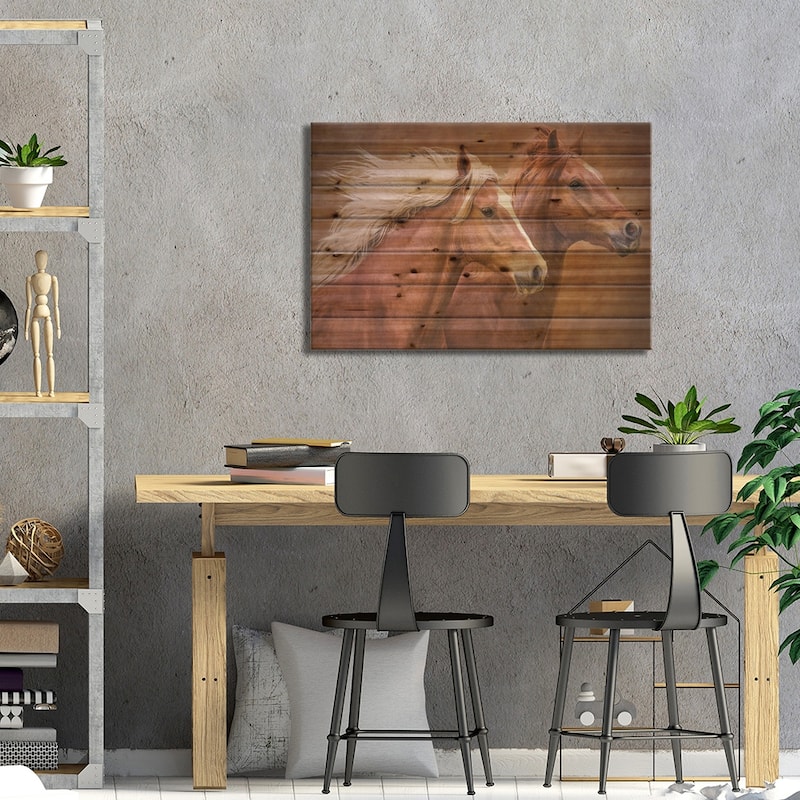 Purebred I Print On Wood by Ozana Sturgeon - Multi-Color