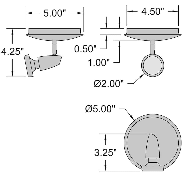 Mirage 1-light Brushed Steel Swivel Spotlight