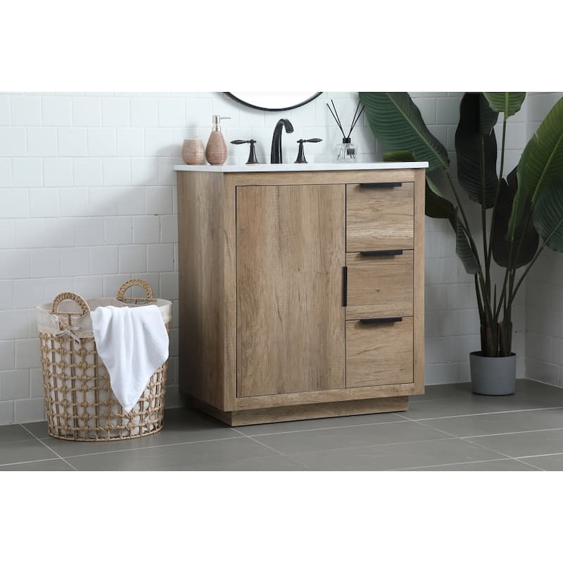 Elegant Lighting VF19430 Blake 30" Free Standing Single Basin Vanity