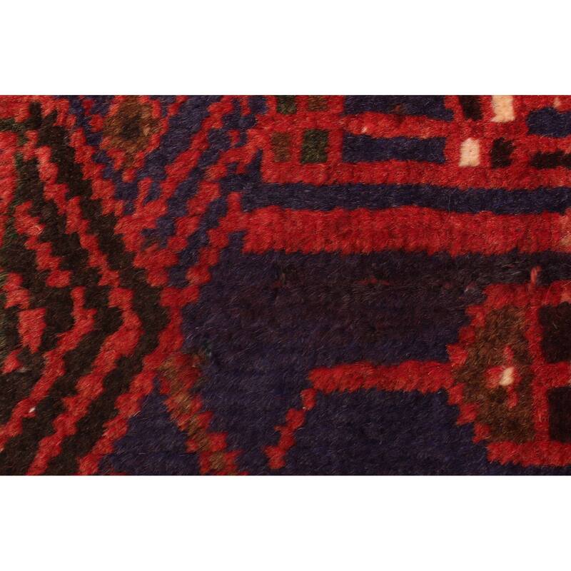 ECARPETGALLERY Hand-knotted Andelz Dark Red Wool Rug - 3'10 x 8'4