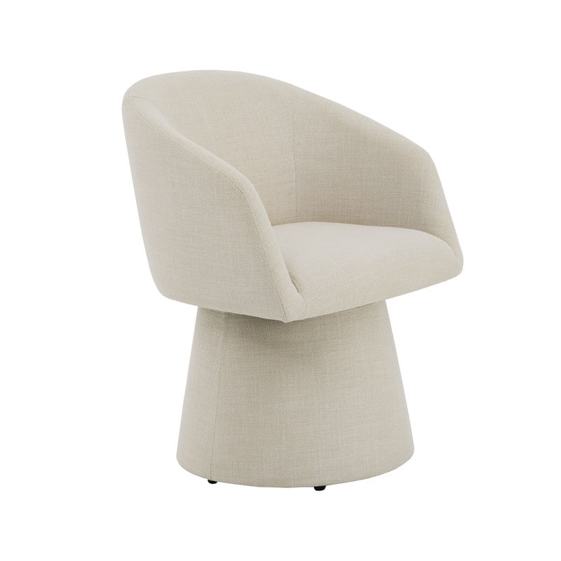 Spruce & Spring Evie Modern Upholstered Fabric Swivel Dining Chair