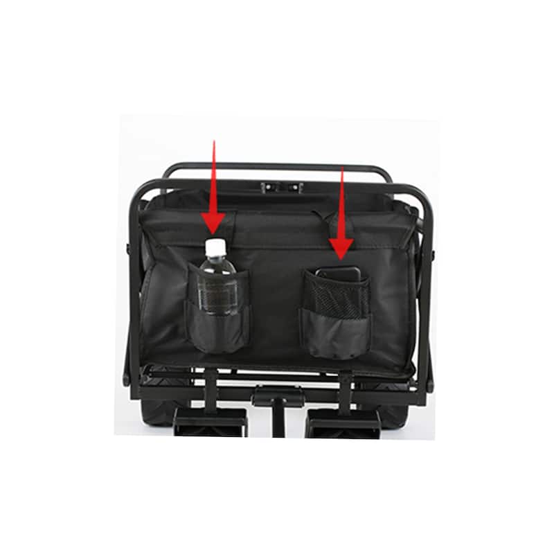 Heavy-Duty 350lb Capacity All-Terrain Folding Wagon - Collapsible Utility Cart with Large Wheels