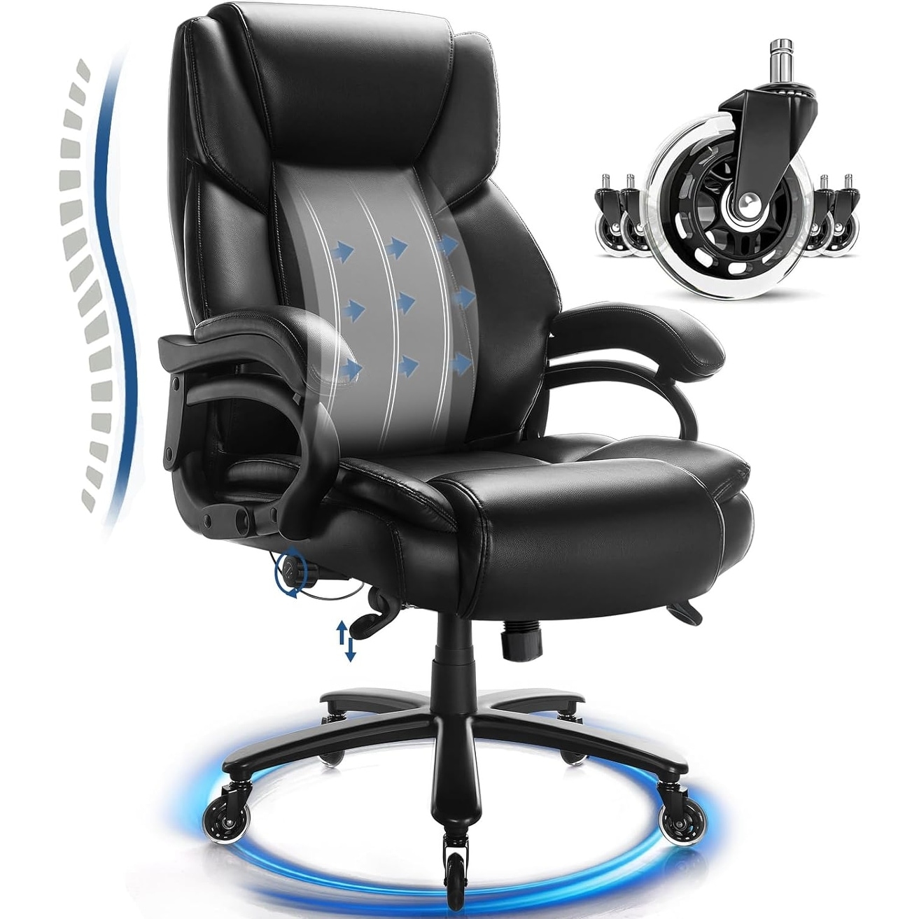 Bossin Big and Tall Executive Office Chair 500LBS Adjustable