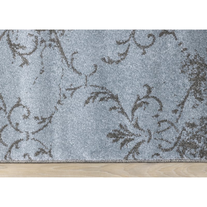 Charlotte Collection - Transitional Vintage Lace Rug - Bed Bath ...