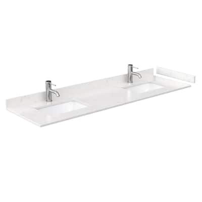 Wyndham Collection 72" Double Vanity Top with Undermount Rectangular