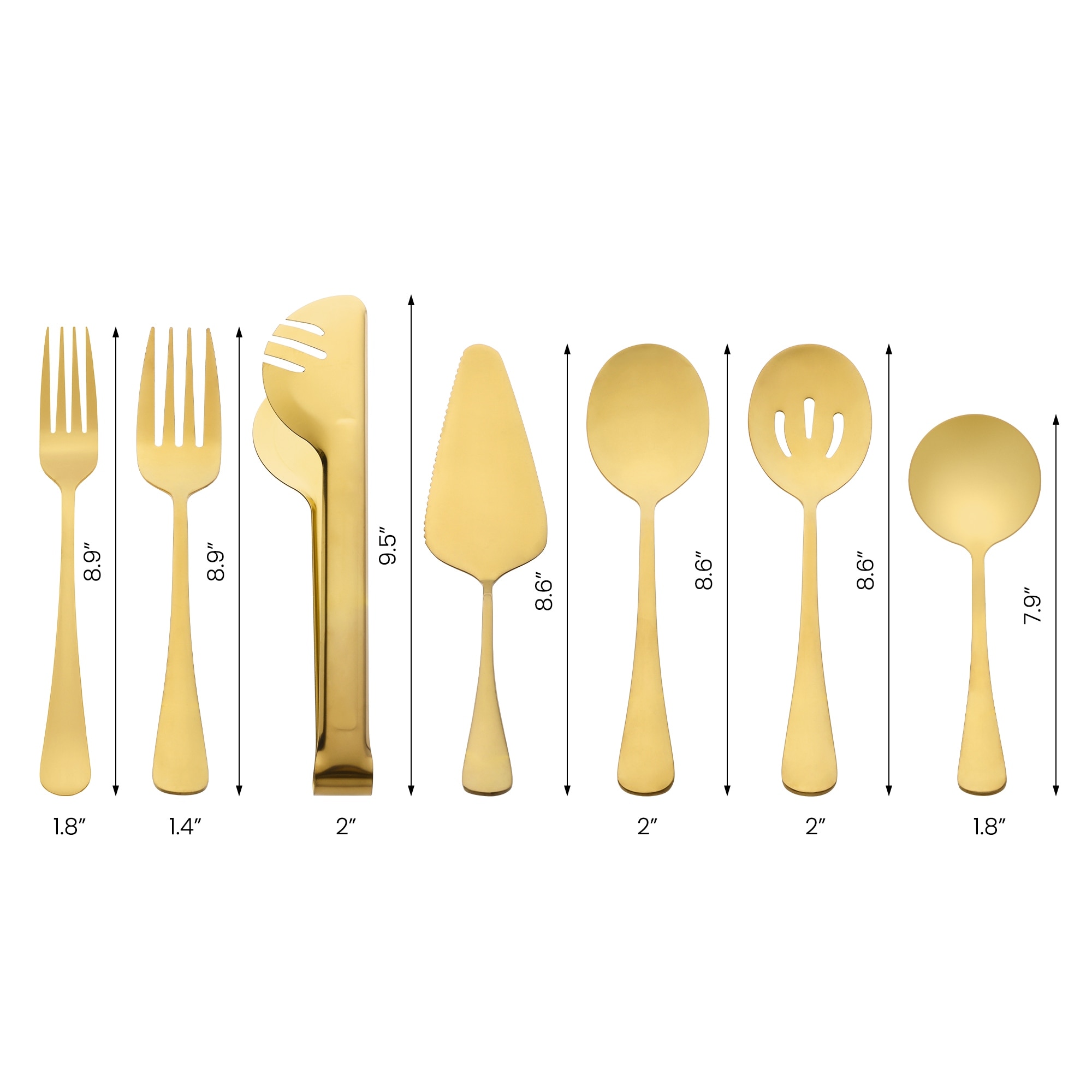 10 Piece Silverware Set, Stainless Steel Flatware with Spoons, Mirror Polished Cutlery Set, Serving Utensils Set for Tableware