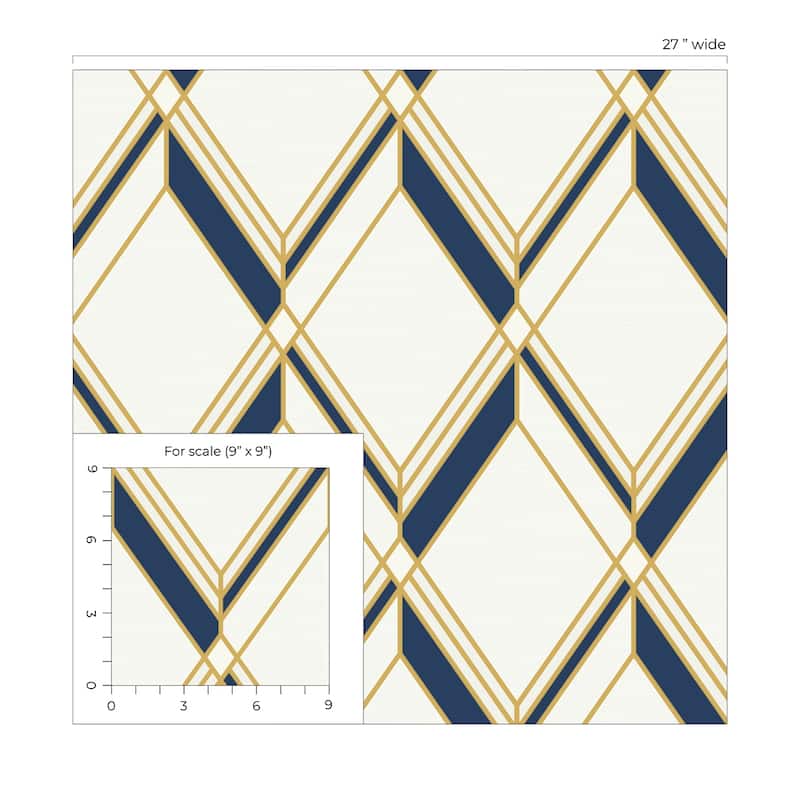 Seabrook Designs Brooklyn Diamond Nonwoven Unpasted Wallpaper