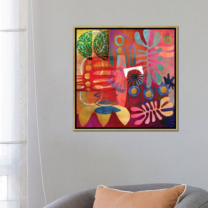 iCanvas "African Abstract" by Nikki Chu Framed Canvas Print