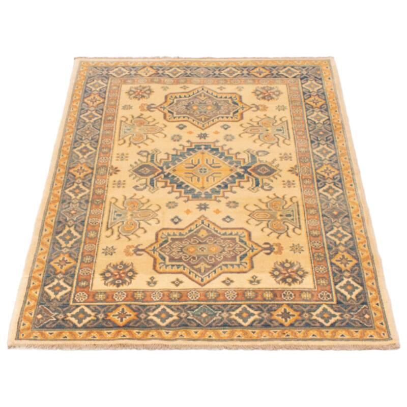 ECARPETGALLERY Hand-knotted Finest Ghazni Ivory Wool Rug - 4'0 x 5'11