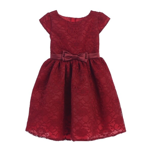 2t burgundy dress