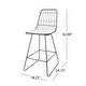 preview thumbnail 9 of 15, Niez Outdoor Wire Counter Stools (Set of 4) by Christopher Knight Home - N/A