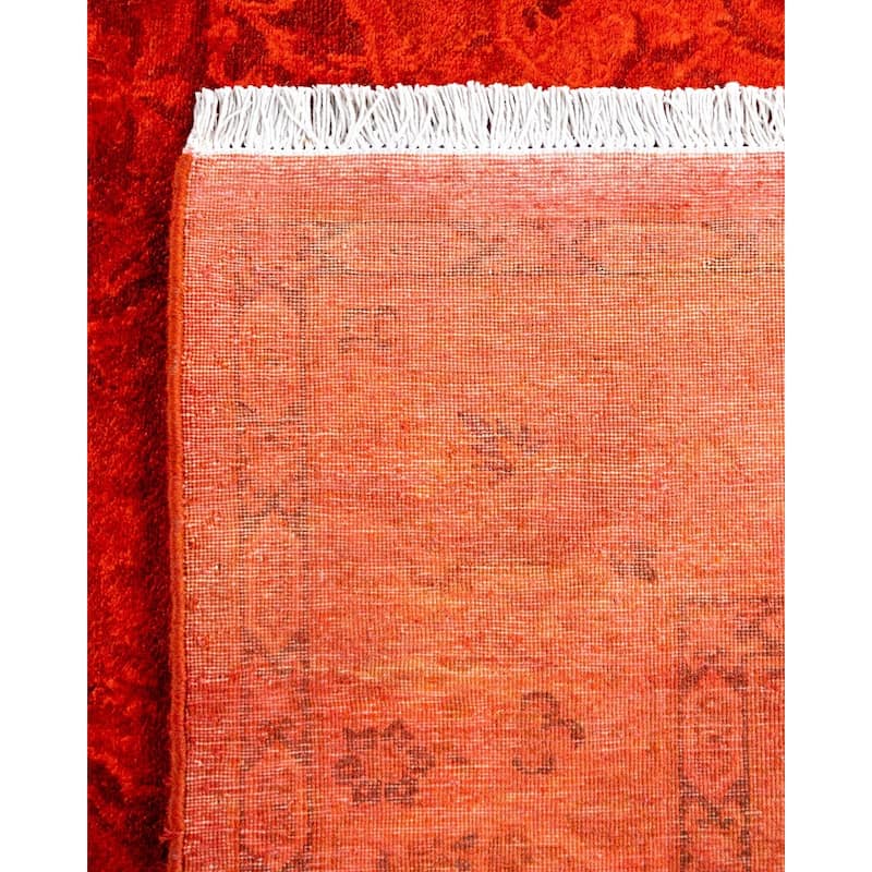 Contemporary Overdyed Wool Hand Knotted Area Rug - 4' 1" x 6' 0"