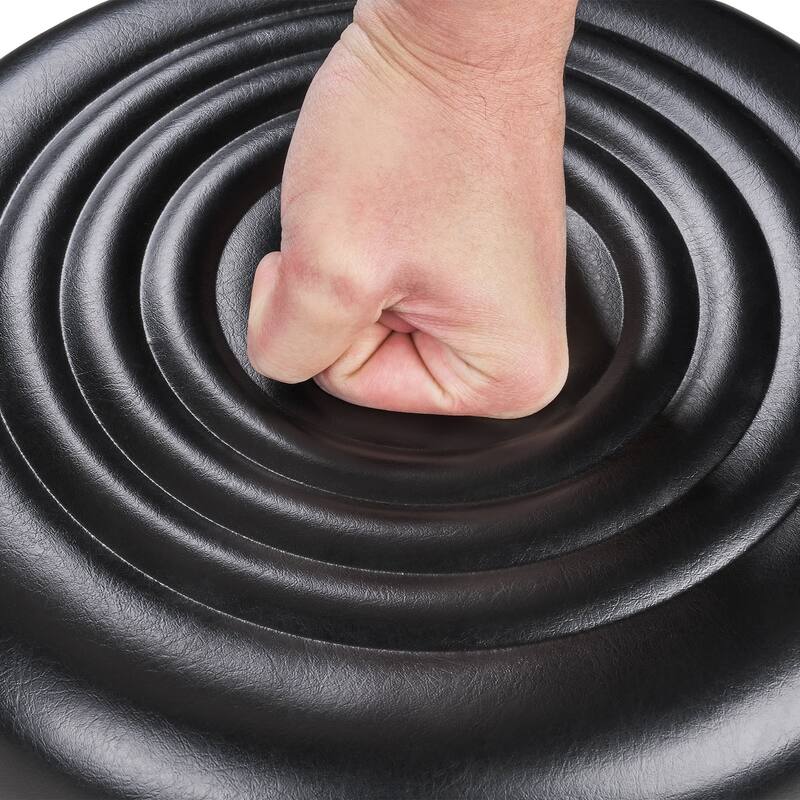 Javlergo White Office Chair Stool PU Leather Backrest Rolling Salon Stool Round Swivel Drafting Spa Stool