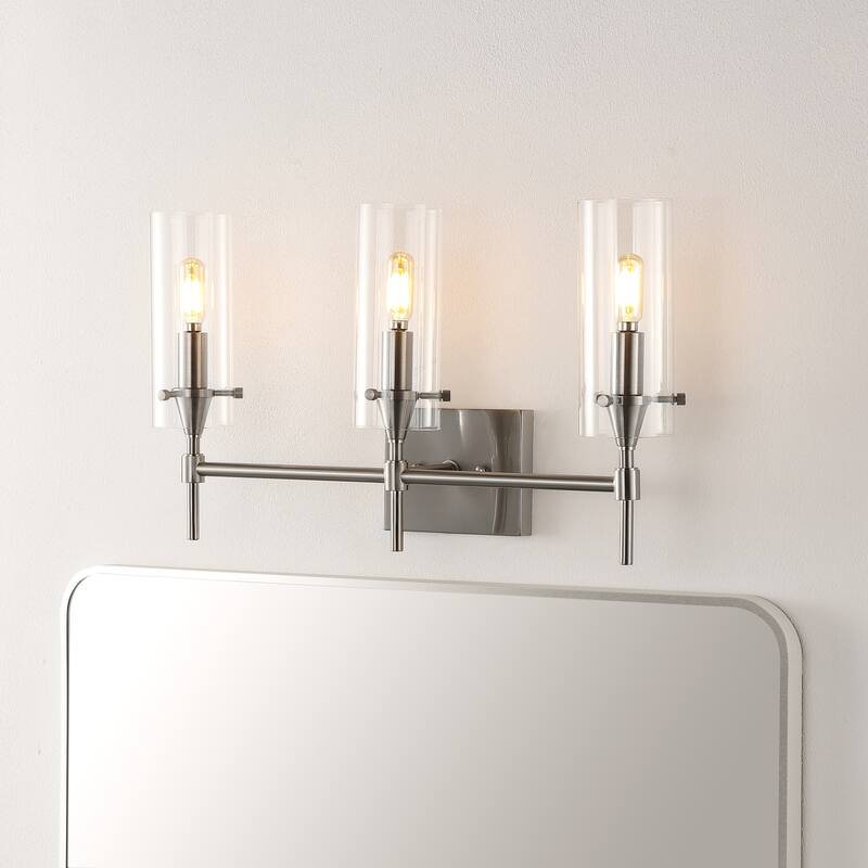 Jayce Bohemian Farmhouse Iron/Glass LED Vanity by JONATHAN Y