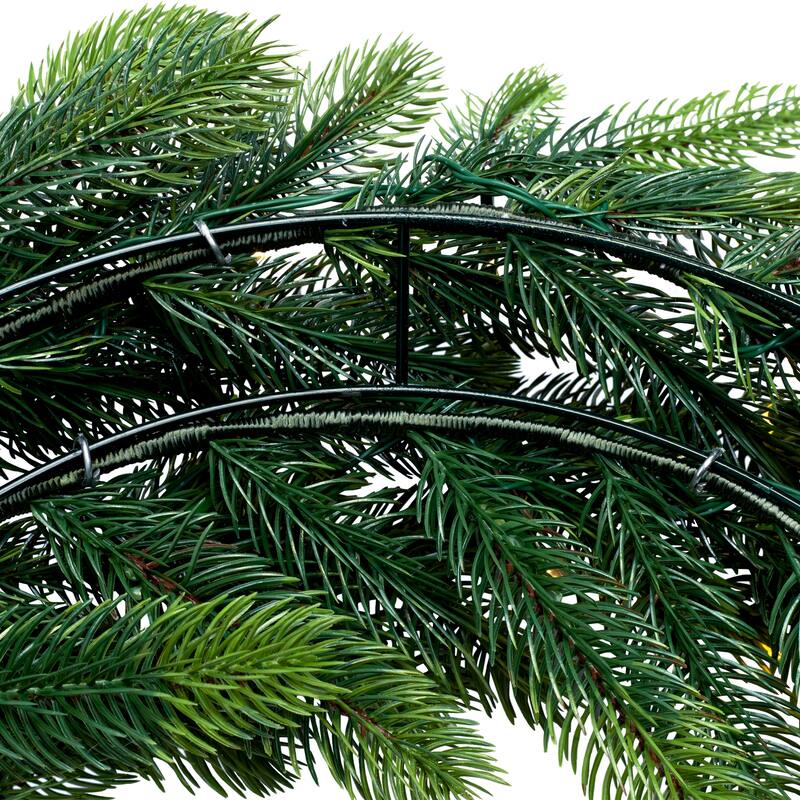 Real Touch™ B/O Pre-Lit Noble Fir Christmas Wreath - 24" - Warm White LED