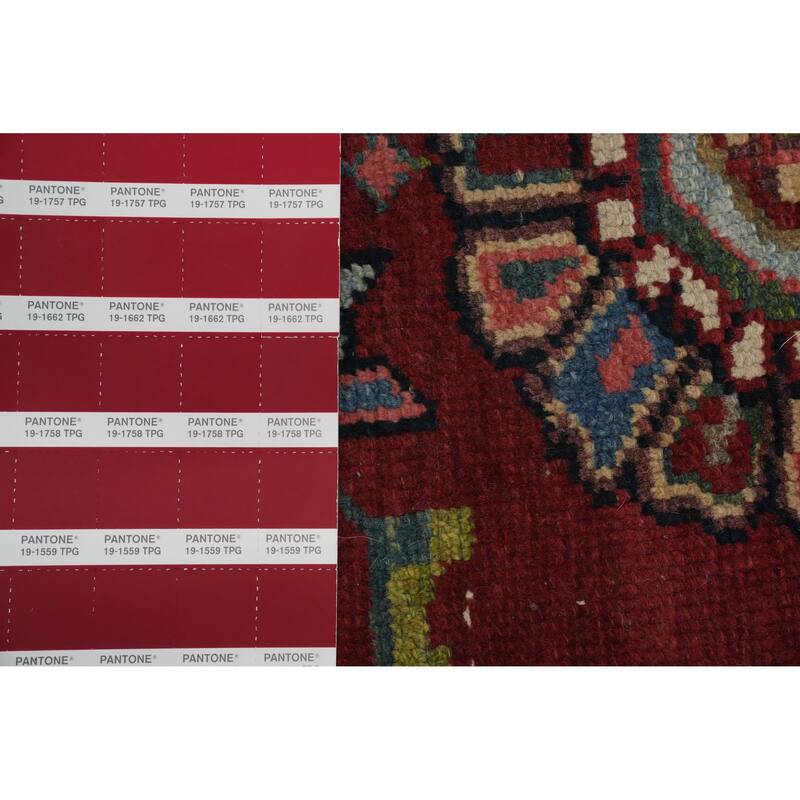 Hand Knotted Oriental 100% Wool Carpet Traditional Floral Red Bakhtiari Area Rug - 6' 8'' X 4' 7''
