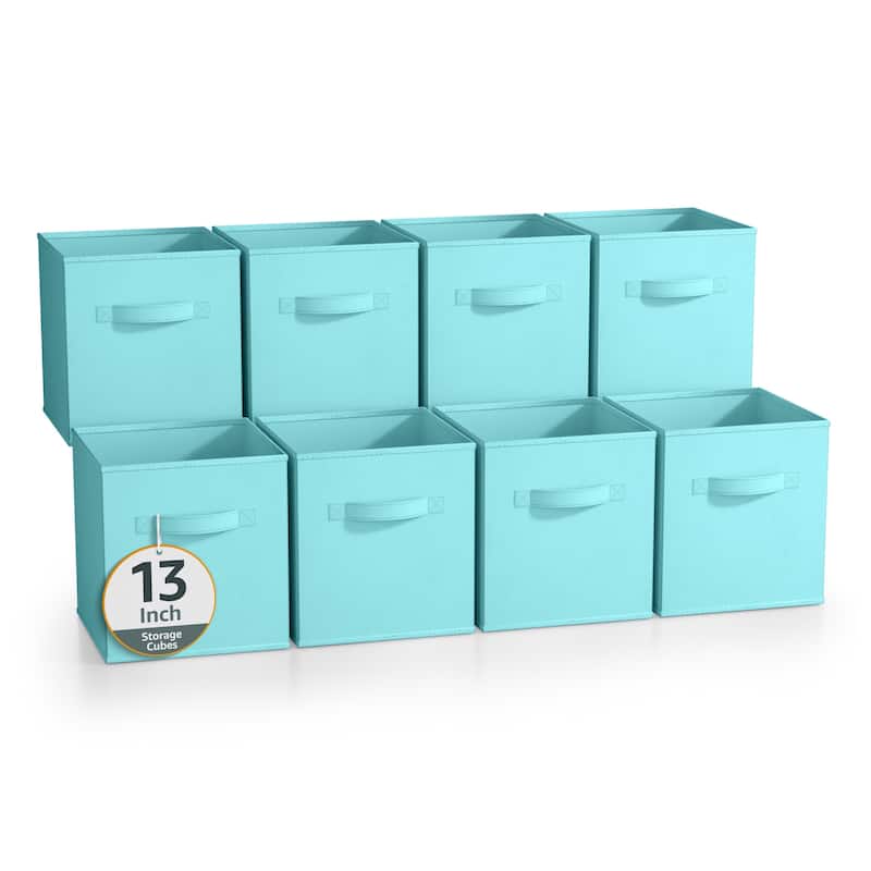 Sorbus Large Foldable Storage Bins - Fabric Cubes 8 Pack - 13"L x 13"W x 13"H