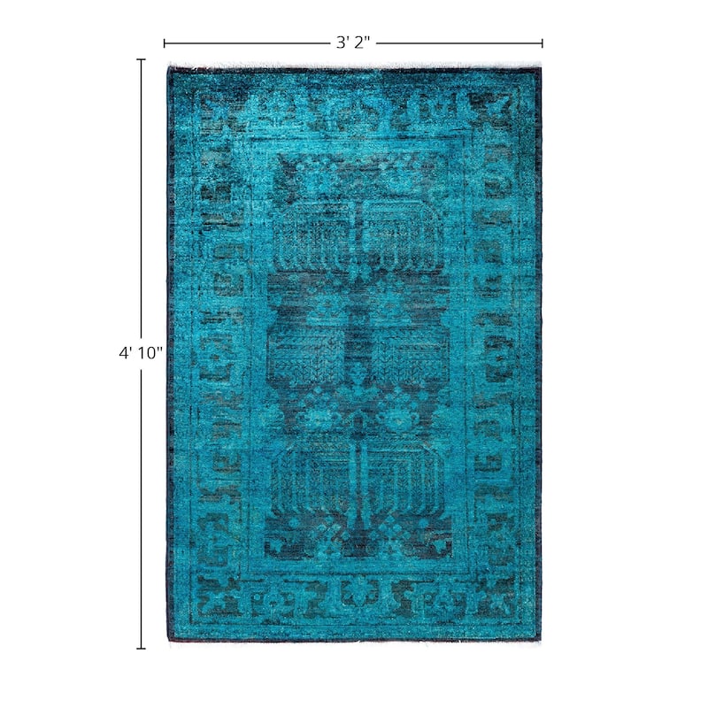 Vibrance One-of-a-Kind Hand-Knotted Area Rug - Brown, 3' 2" x 4' 10" - 3' 2" x 4' 10"