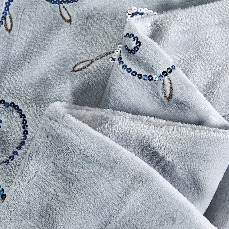 Embroidered Sequin Throw
