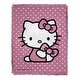 preview thumbnail 1 of 1, Sanrio Hello Kitty Perfect Polka Dots Woven Jacquard Throw Blanket