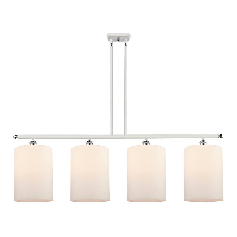 Innovations Lighting Cobbleskill - 4 Light 48" Island Light - Matte White/White and Polished Chrome