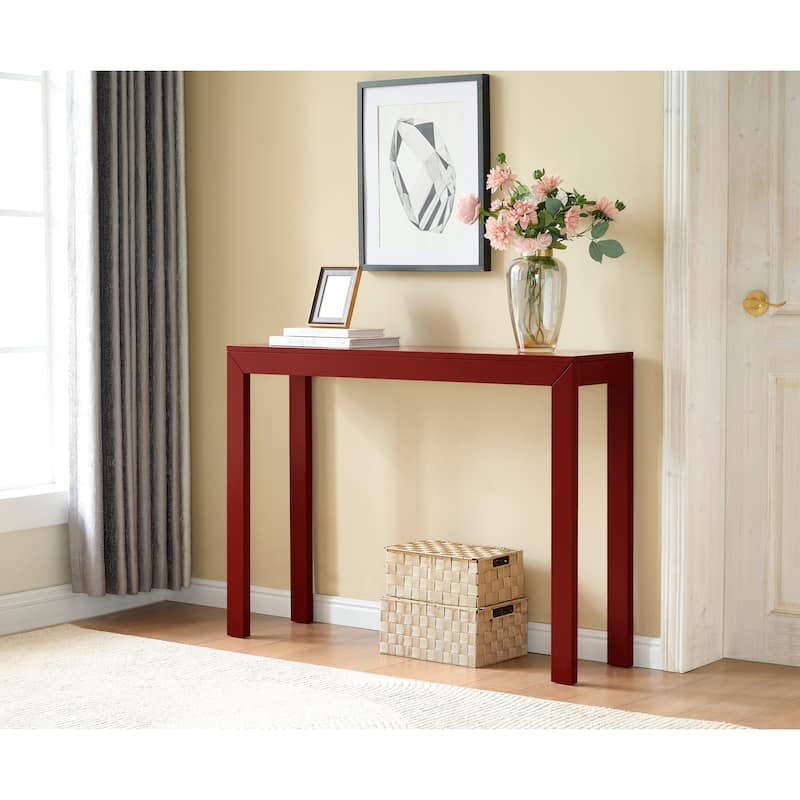 Russell Collection Modern Wood Rectangle Console Table - Red