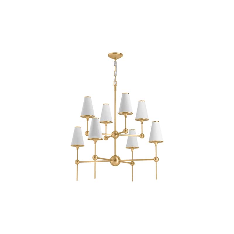Kohler Lighting Parohn 8 Light Fabric Shade Chandelier