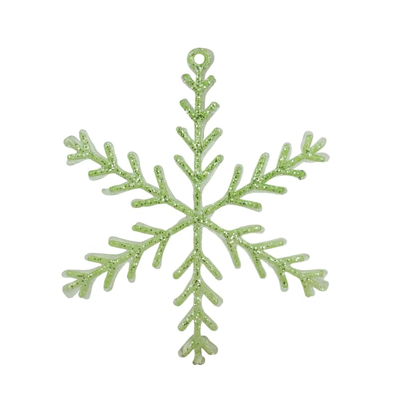 8.75" Glittered Snowflake Christmas Ornament