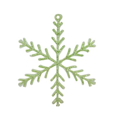 8.75" Glittered Snowflake Christmas Ornament