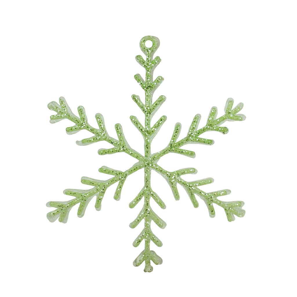 8.75" Glittered Snowflake Christmas Ornament
