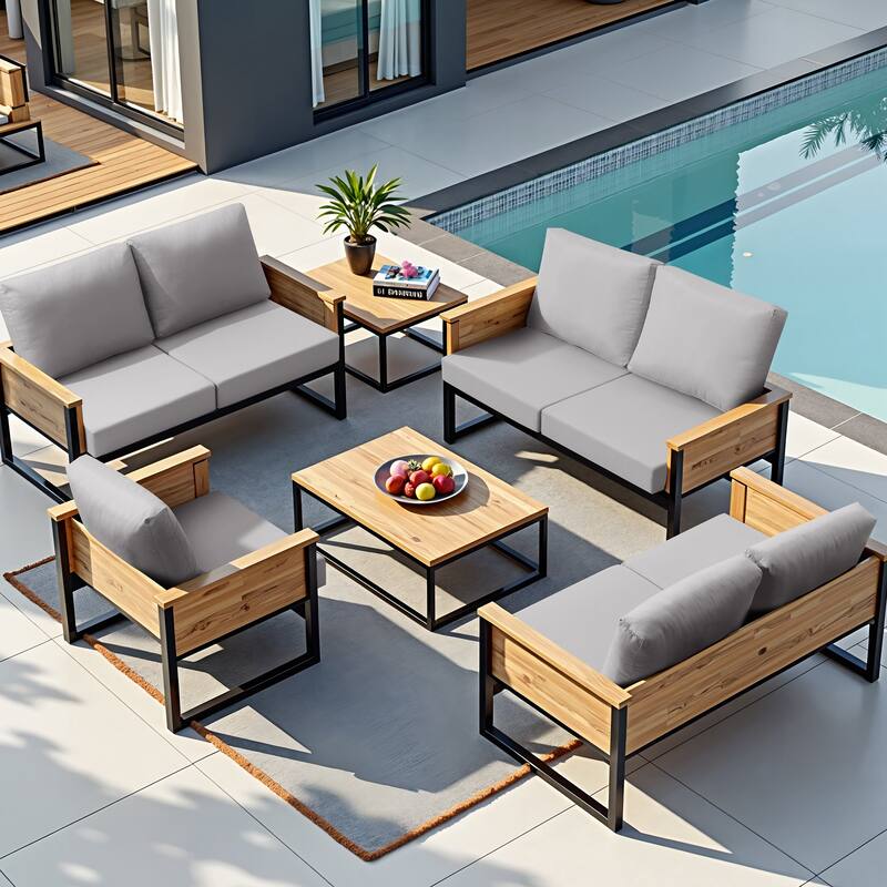 24" x 24" Outdoor Deep Seat Chair Cushion Set