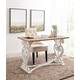preview thumbnail 9 of 11, Kate and Laurel Wyldwood Rustic Carved Wood Desk