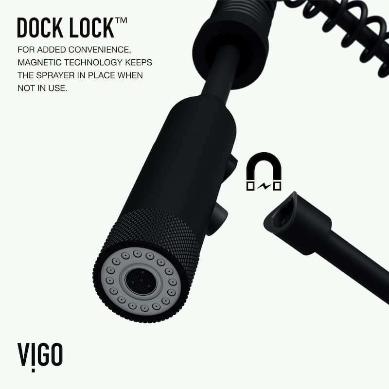 VIGO Sterling 23" H Single Handle Pull-Down Sprayer Kitchen Faucet