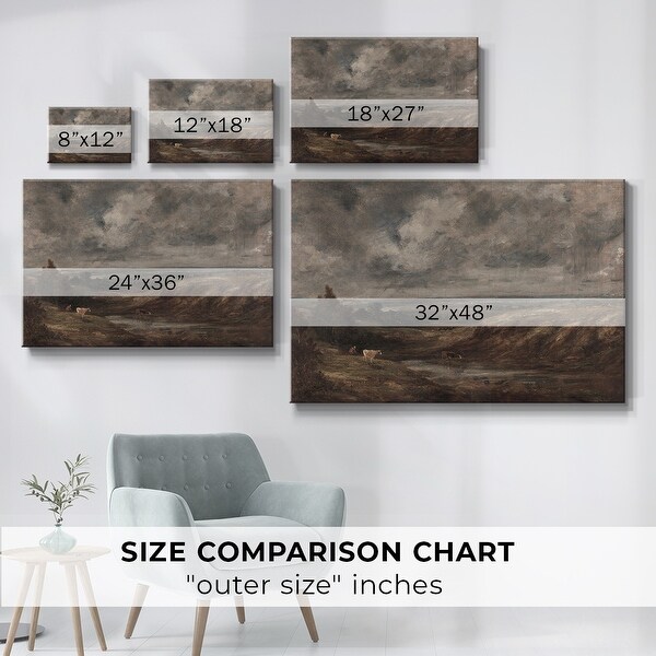 Vintage Landscape -DXVIII -Gallery Wrapped Canvas - On Sale - Bed