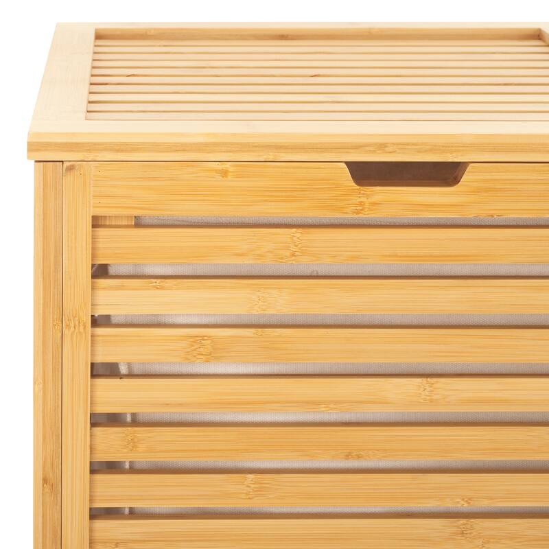 SAFAVIEH Lyubka 2-Compartment Laundry Basket - 34.3 In. W x 17.7 In. D x 25 In. H - 34Wx18Dx25H