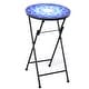 preview thumbnail 33 of 31, Costway Mosaic Side Table Accent Table Round Balcony Bistro End Table