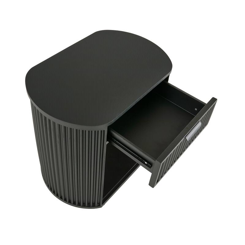 Monson Black Finish 1-Drawer Side Table by iNSPIRE Q Modern