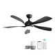 preview thumbnail 38 of 71, 45 Inch / 52 Inch White Ceiling Fan with Dimmable LED Light and Remote, 6-Speed Reversible DC Motor, ABS Blades Smart 52 Inch With APP/Voice/Remote Control - Black With Deep Black ABS Blades
