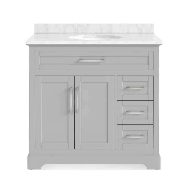 Bathroom Vanity with Marble Top and Sink