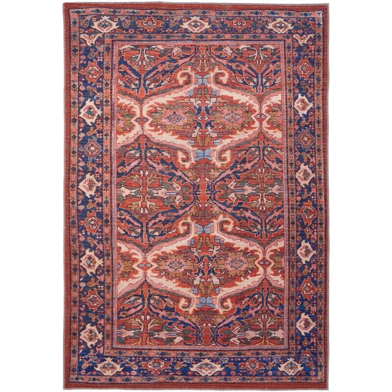 Birchlawn Medallion Bohemian & Eclectic Area Rug - 10'-6" x 14' - 10'-6" x 14' - Red