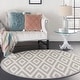 preview thumbnail 7 of 40, Nourison Grafix Modern Geometric Area Rug 5'3" Round - White/Grey - Round
