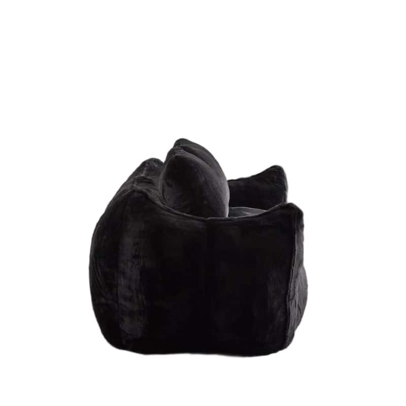 Giant Lazy Bean Bag Couch Chair Ultra Soft Fluffy Loveseat Sofa Chaise Lounge Indoor Cozy Faux Fur Reading Chair with Pillows