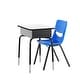 preview thumbnail 32 of 52, Student Desk with Open Front Metal Book Box & Flex Comfort Chair - 24"W x 18"D x 22.25" - 31.25"H Gray Top/Navy Chair