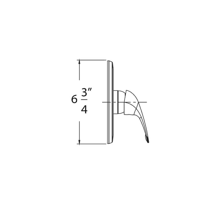 HB Realiaflow valve trim kit only in Satin Nickel - 8' x 10'6"