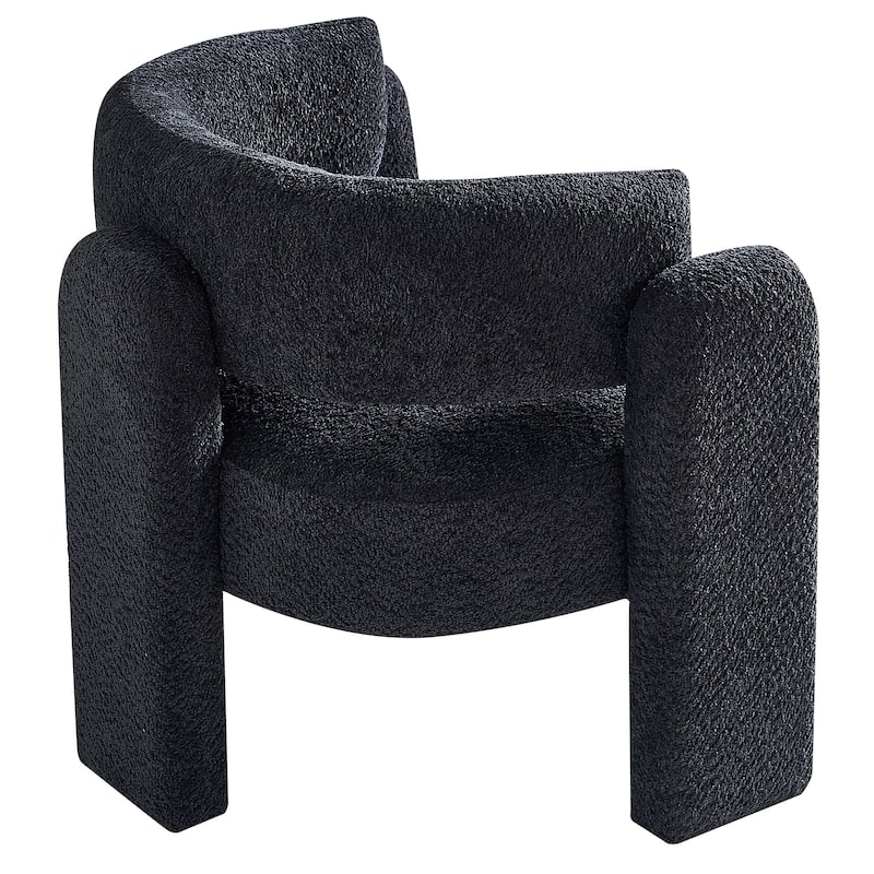 Modern Boucle Upholstery Accent Chair for Living Room, Beige
