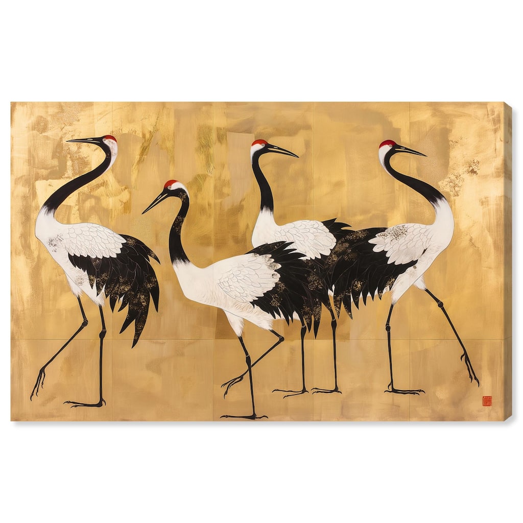 Birds of Gold Canvas by Art Remedy, Gallery Wrapped