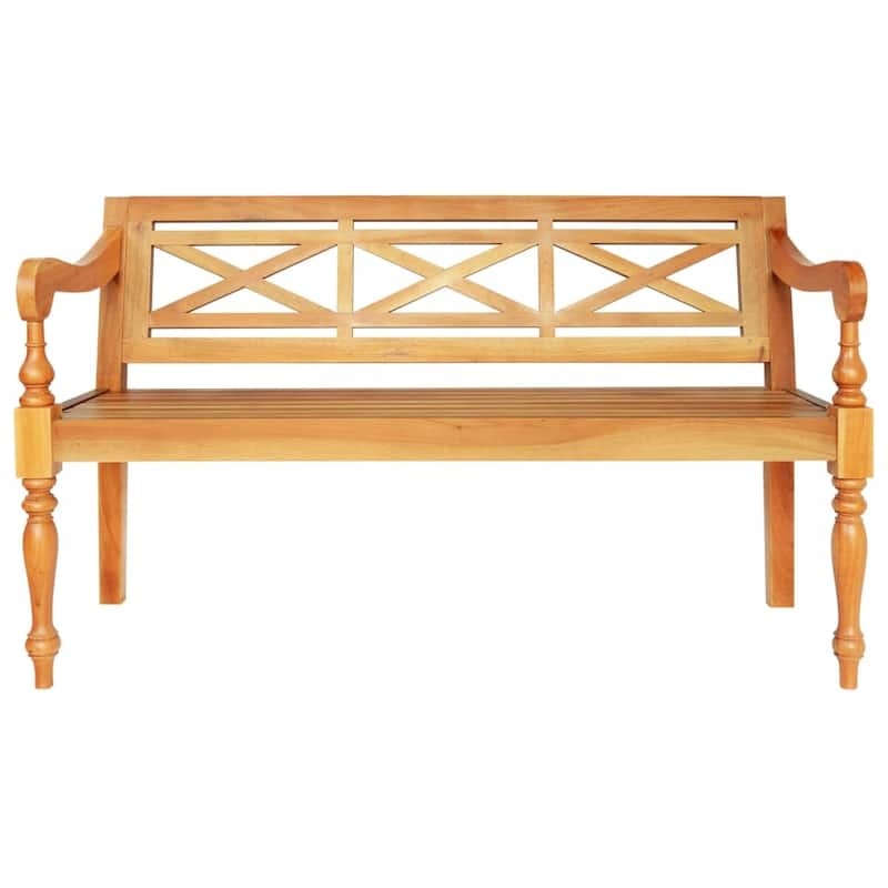 vidaXL Bench Entryway Wooden Batavia Bench for Hallway Solid Wood Mahogany