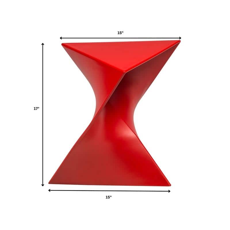 Randolph Modern Indoor Lightweight Side Table with Triangular Curved Design Accent End Table for Home Living Room or Bedroom