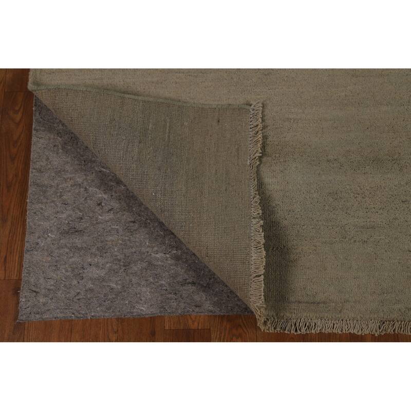 Beige & Gray Gabbeh Modern Area Rug Hand-Knotted Wool Carpet - 6'6" x 9'7"