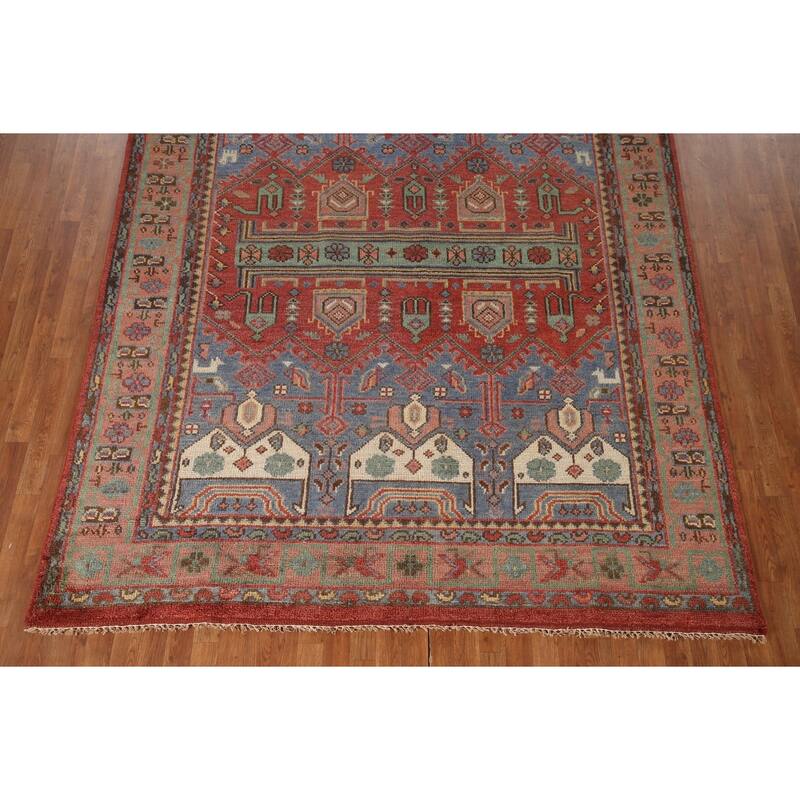 Traditional Sirjan Indian Area Rug Handmade Wool Carpet - 7'9"x 9'11"
